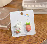 Cute Rabbit Carrot Earrings